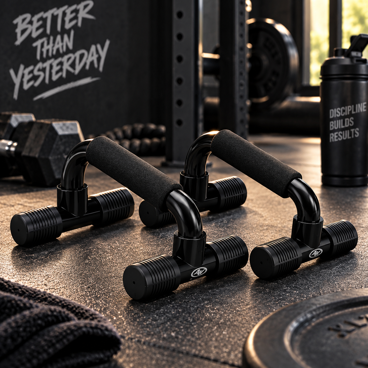 Home Gym Kit, Includes Resistance Tube, Ab Wheel, Jump Rope and Push-Up Bars