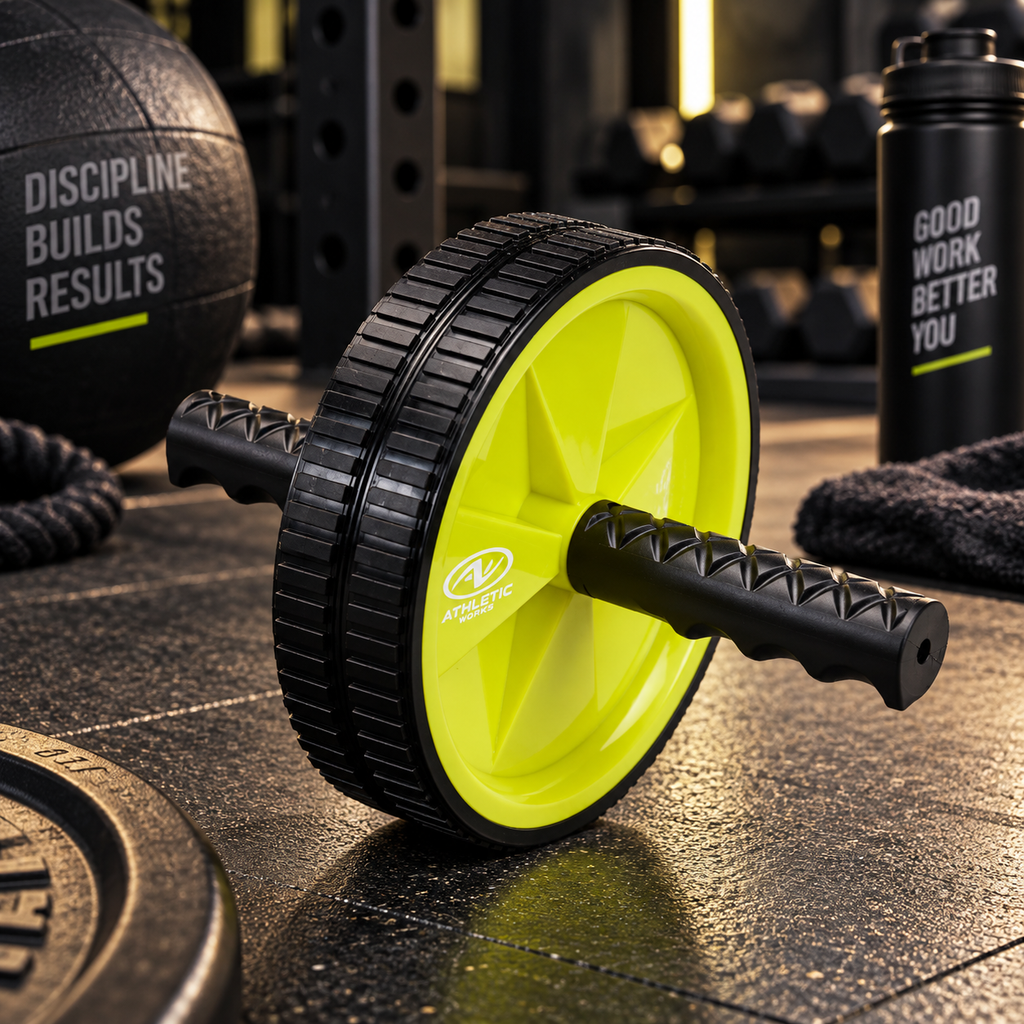 Home Gym Kit, Includes Resistance Tube, Ab Wheel, Jump Rope and Push-Up Bars